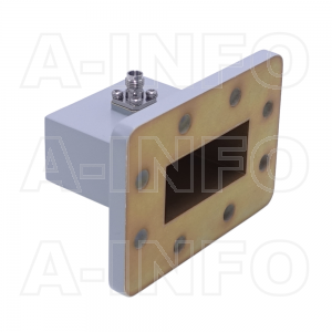 187WCA2.4 Right Angle Rectangular Waveguide to Coaxial Adapter 3.95-5.85GHz WR187 to 2.4mm Female