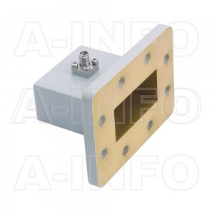 187WCA3.5 Right Angle Rectangular Waveguide to Coaxial Adapter 3.95-5.85GHz WR187 to 3.5mm Female
