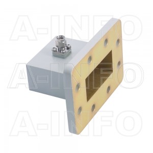 187WCA3.5M Right Angle Rectangular Waveguide to Coaxial Adapter 3.95-5.85GHz WR187 to 3.5mm Male
