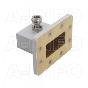 187WCAN Right Angle Rectangular Waveguide to Coaxial Adapter 3.95-5.85GHz WR187 to N Type Female