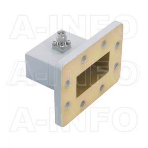 187WCAKM Right Angle Rectangular Waveguide to Coaxial Adapter 3.95-5.85GHz WR187 to 2.92mm Male