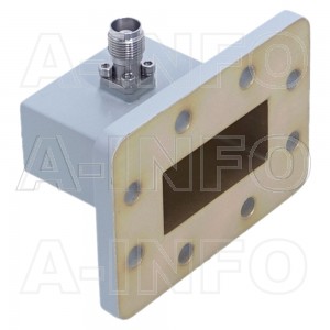 187WCAT Right Angle Rectangular Waveguide to Coaxial Adapter 3.95-5.85GHz WR187 to TNC Female