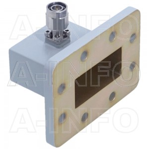 187WCATM Right Angle Rectangular Waveguide to Coaxial Adapter 3.95-5.85GHz WR187 to TNC Male